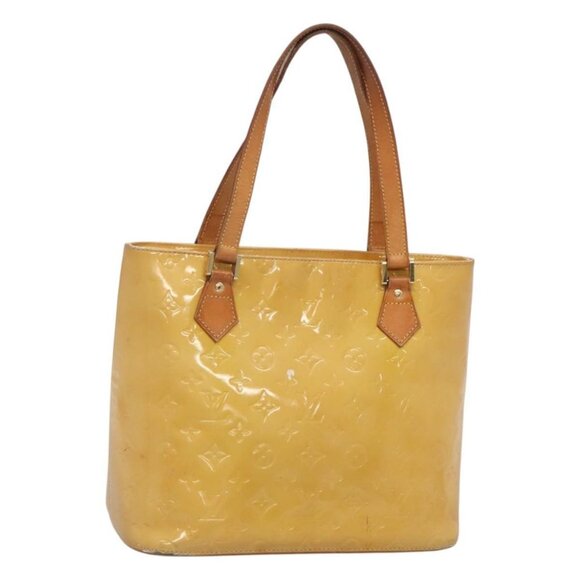 LOUIS VUITTON Monogram Vernis Houston Hand Bag Beige - Picture 13 of 16